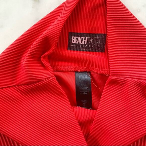 Beach Riot Pink Ribbed High-Waisted Leggings Size Small Gently Used - Picture 3 of 5